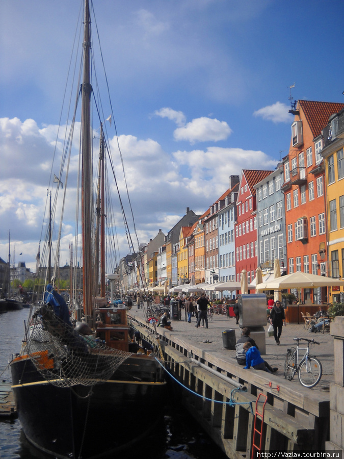 Картинка с набережной Ньюхавн Копенгаген, Дания