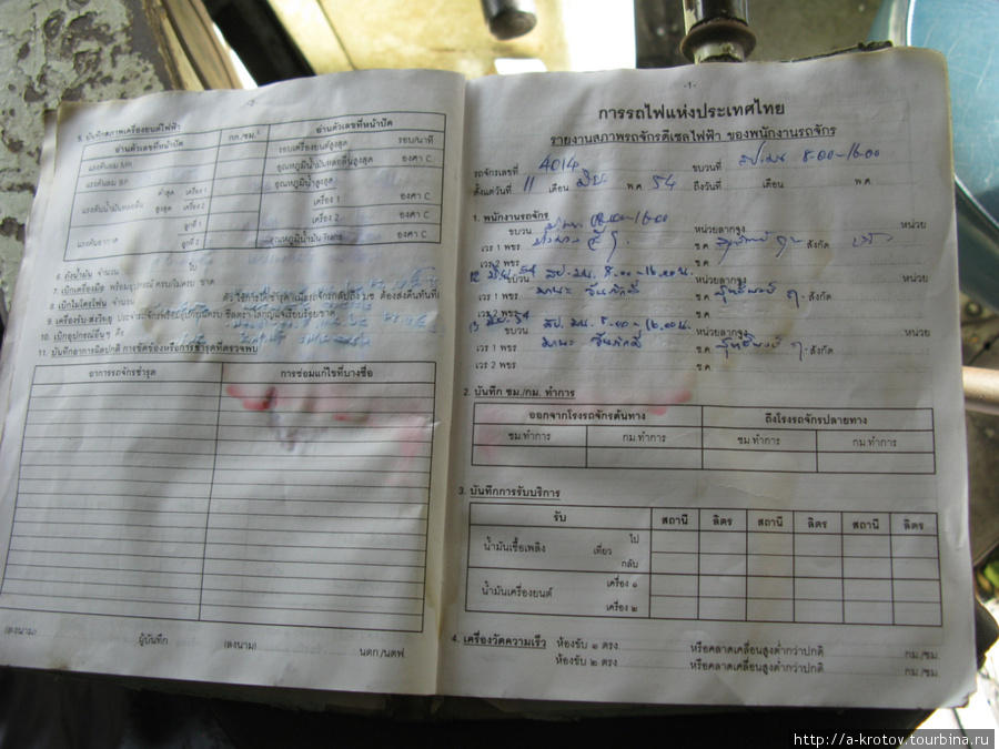 Книга=тетрадь (маршрутный тайский лист) Центральный и Восточный Таиланд, Таиланд