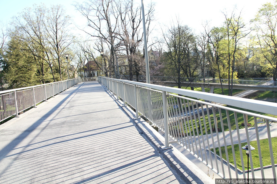 Фото сделано с очень интересного моста через проезжую часть из парка в парк. Эх бывает же все для людей! Оломоуц, Чехия