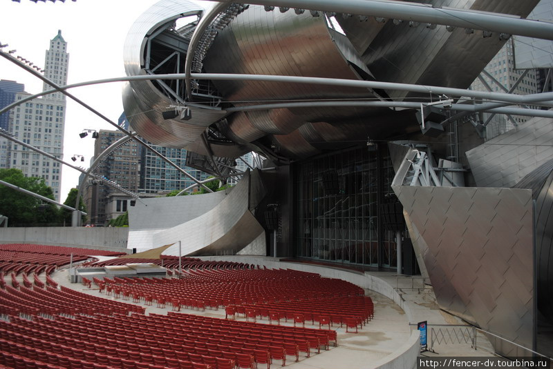 Jay Pritzker Pavilion или концертная площадка будущего Чикаго, CША
