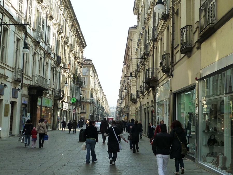 Улица Гарибальди Турин, Италия