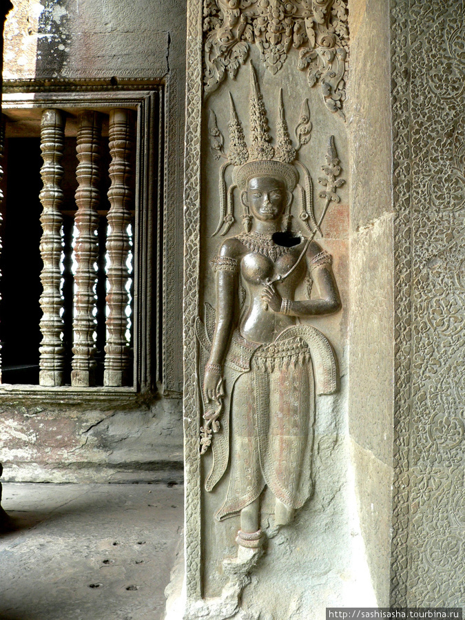 Рельефы Ангкор Вата Ангкор (столица государства кхмеров), Камбоджа