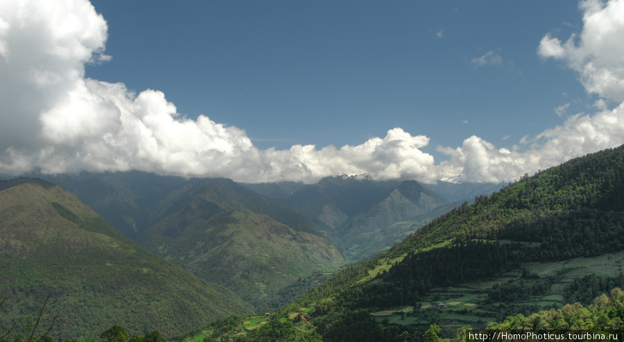 Пейзаж Вангдипходранга Район Вангди-Пходранг, Бутан